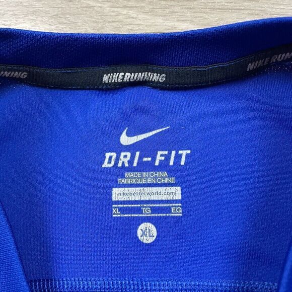 Nike Shirt Mens Extra Large Blue Running Active Training Dri Fit - Picture 4 of 9